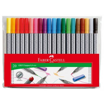 Набір капілярних ручок Faber Castell FINE GRIP PEN 20 кол. 0,4 мм (151620)