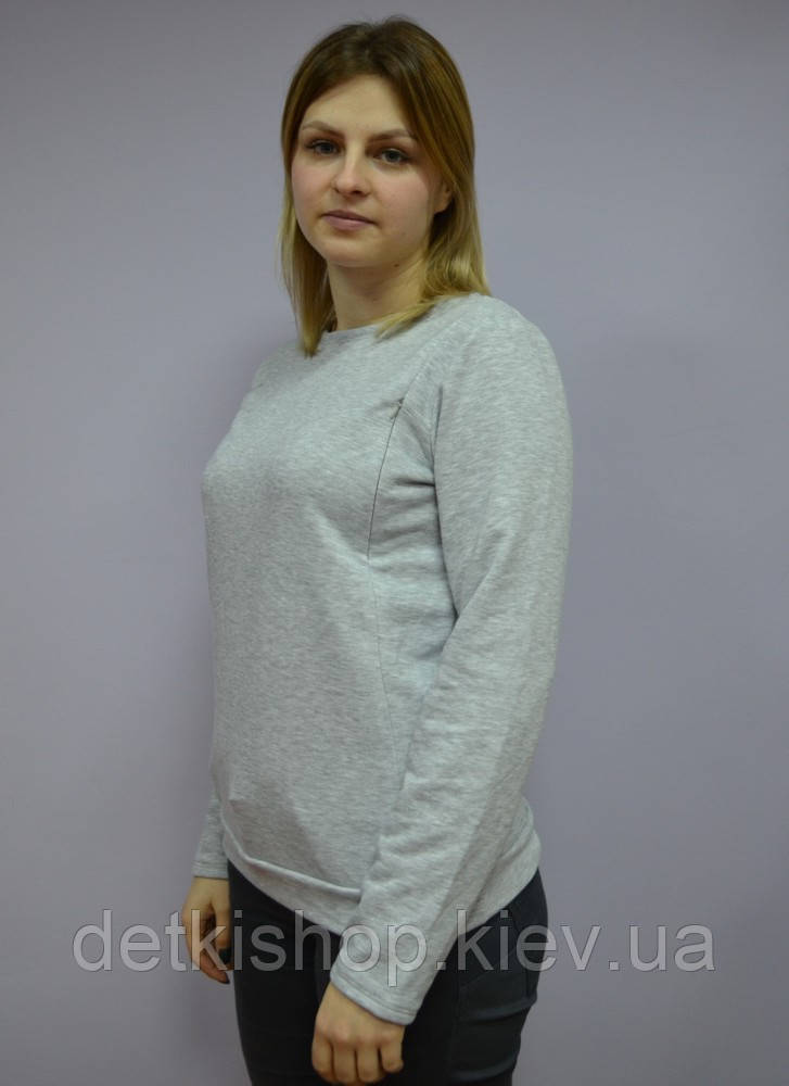 Світшот для вагітних і годувальниць (Omali, світло-сірий меланж)