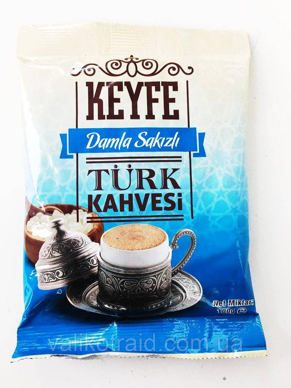 Кава турецький з добавкою мастичного дерева "Dunyasi Кeyfe turk kahvesi" Damla Sakizli, 100 гр, Туреччина