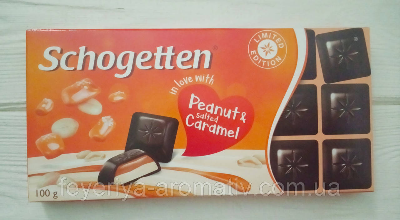 Шоколад чорний Schogetten Peanut&salted Caramel 100г (Німеччина)