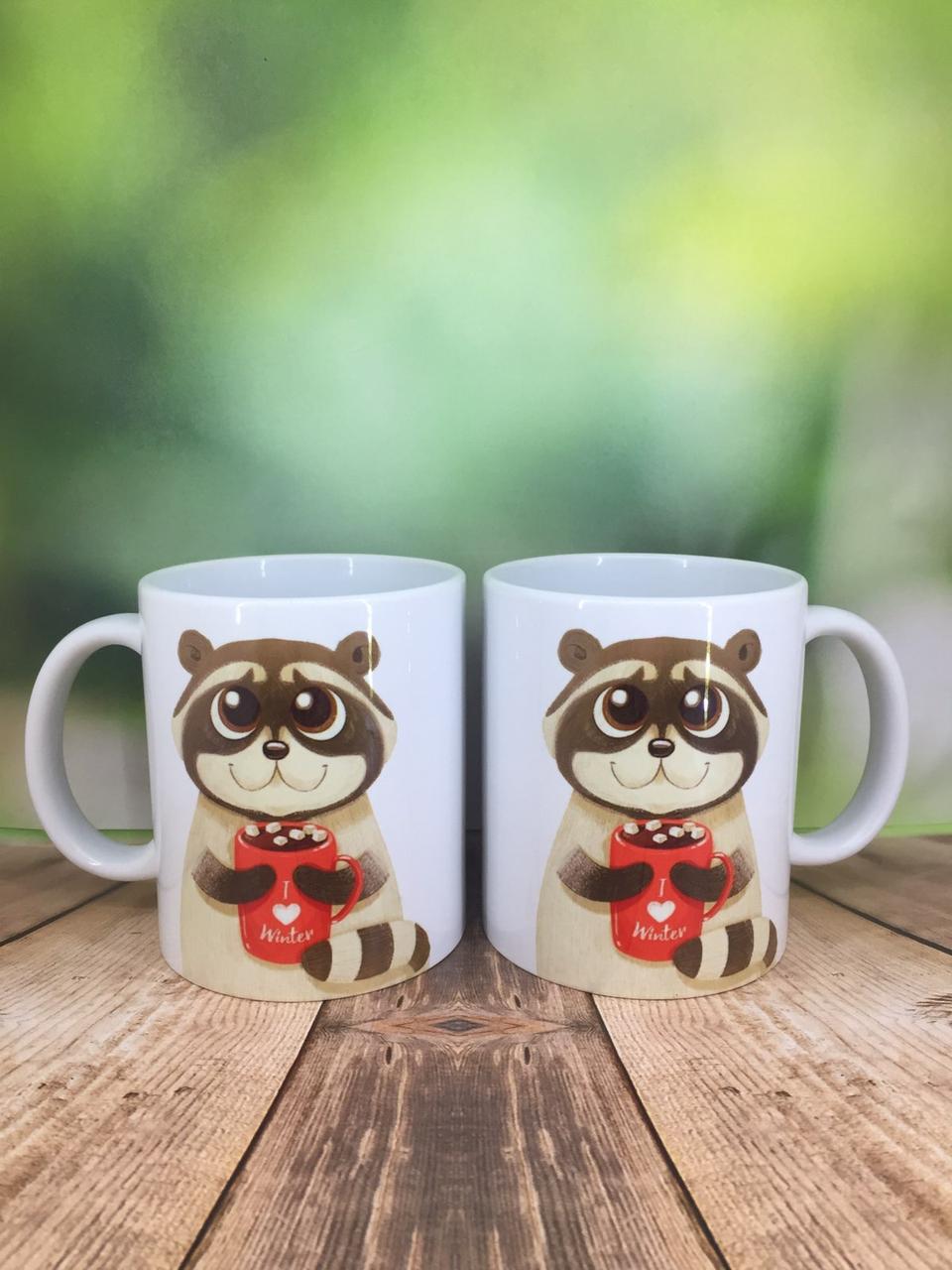 Друк на чашках,Чашка "Єнот", фото 1