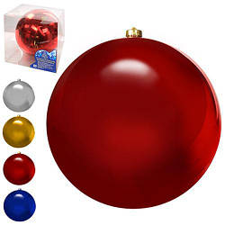Ялинкова куля глянсова 25 см червоний