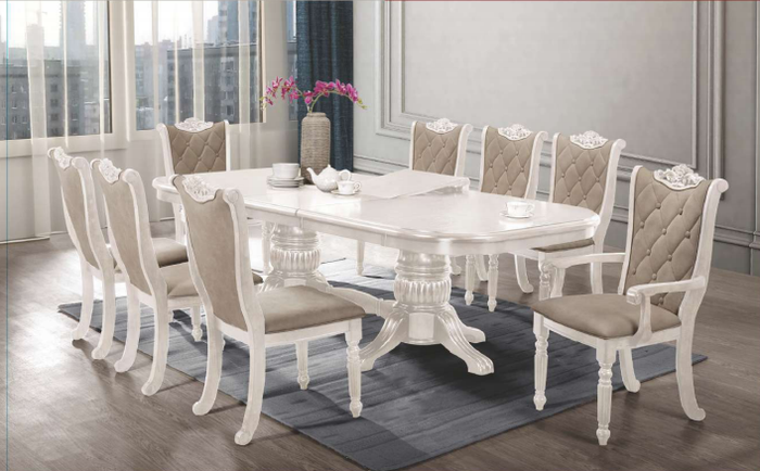 Купить Большой обеденный стол из массива гевеи для гостиной или кухни в ...