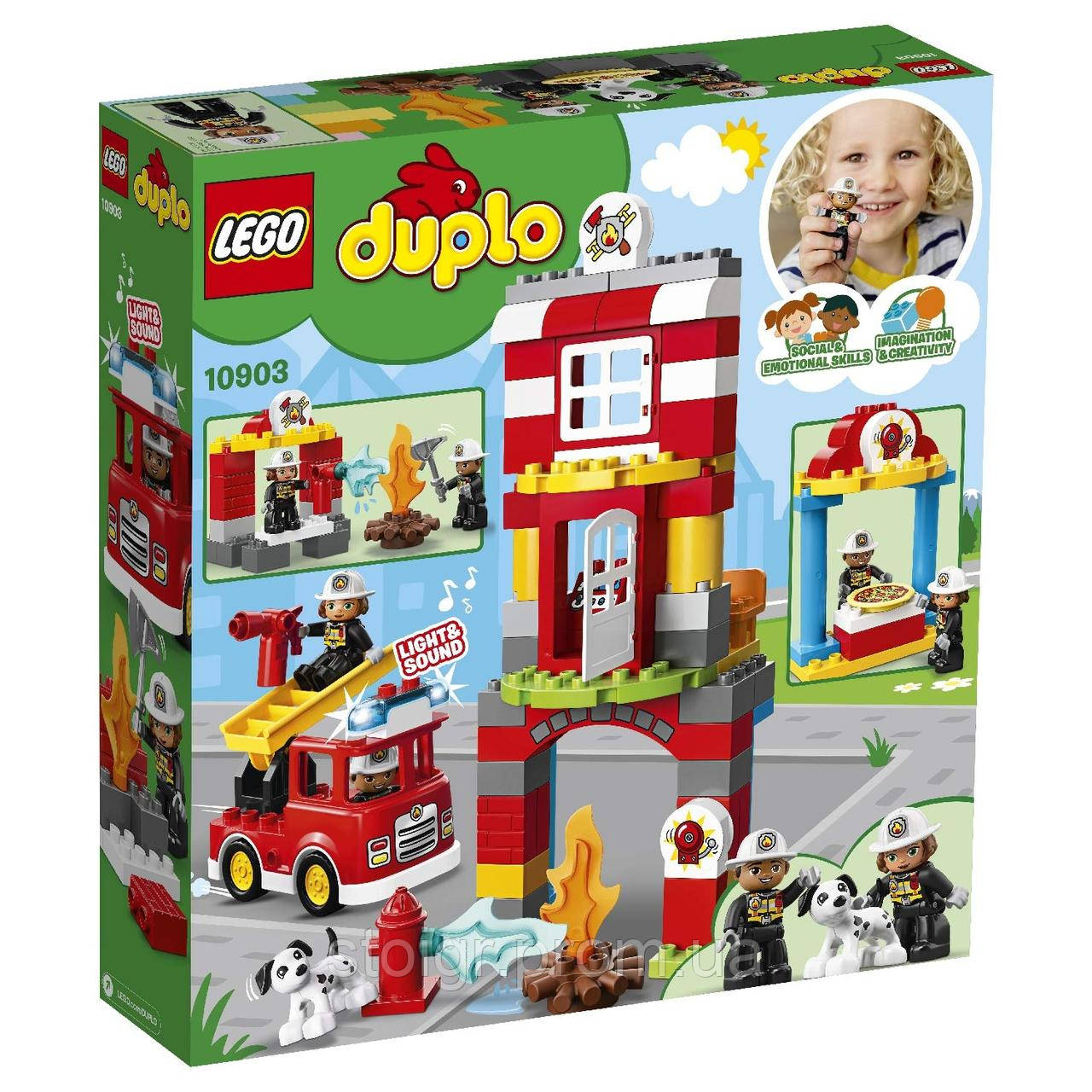 Конструктор Лего 10903 Дупло LEGO DUPLO Пожарное депо 76 деталей - фото 2 - id-p1096512708