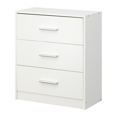 Комод, 3 ящики, білий, 60х70 см, 303.033.26, IKEA, ІКЕА, VIGRESTAD
