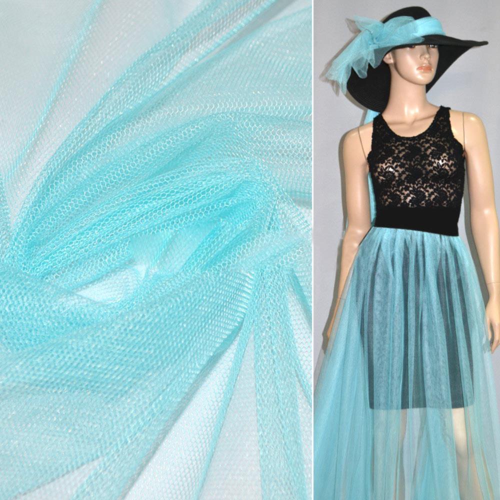 Сітка блакитна дрібна (м'яка) ш.150