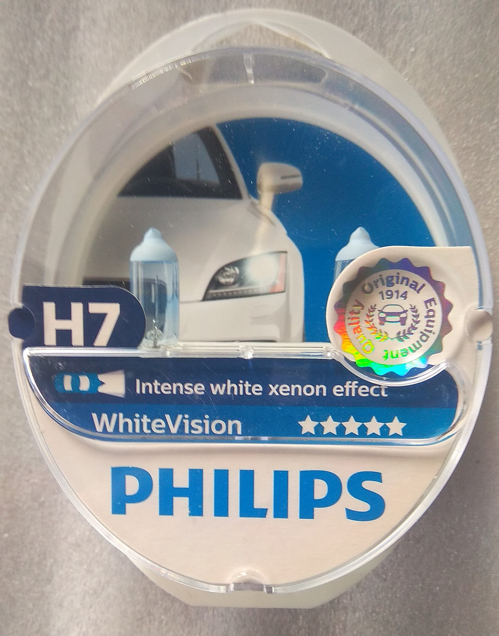 Лампа галогенова Philips WhiteVision H7 + 60% Xenon effect 12v