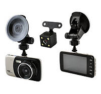 Автомобильный видеорегистратор SUN X600, 4", металл, 2 камеры, 1080P Full HD
