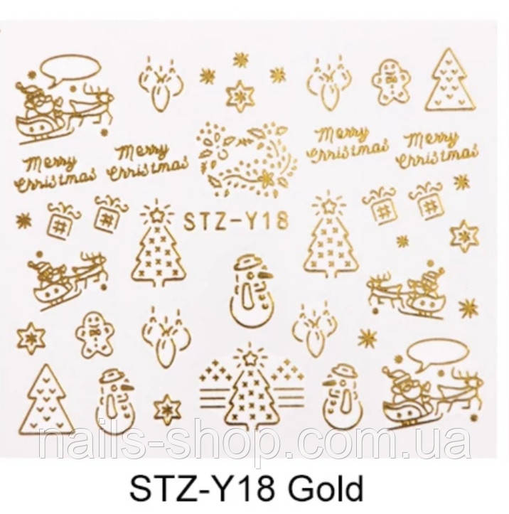 Наклейка STZ-Y18 золото