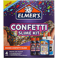 "Конфеті" — набір клею й активатора для слаймів 4 шт., Elmer's Confetti slime kit