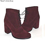 Замшеві черевики на високих підборах, фото 3