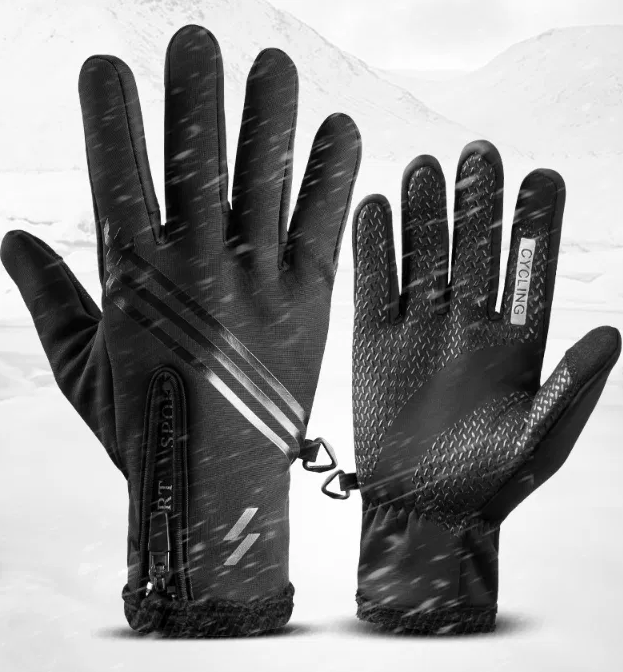 Рукавички сенсорні спортивні зимові Rockbros на хутрі