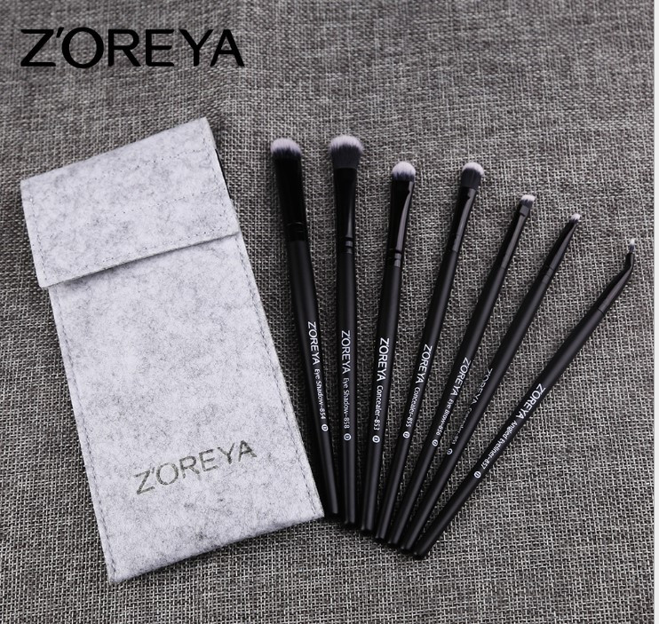 Набір пензлів для макіяжу очей 7шт Zoreya light
