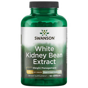 Swanson White Kidney Bean Extract екстракт білої квасолі блокатор засвоєння вуглеводів, 180 капсул