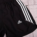 Чоловічі короткі шорти Adidas (плащівка), чорного кольору, фото 6
