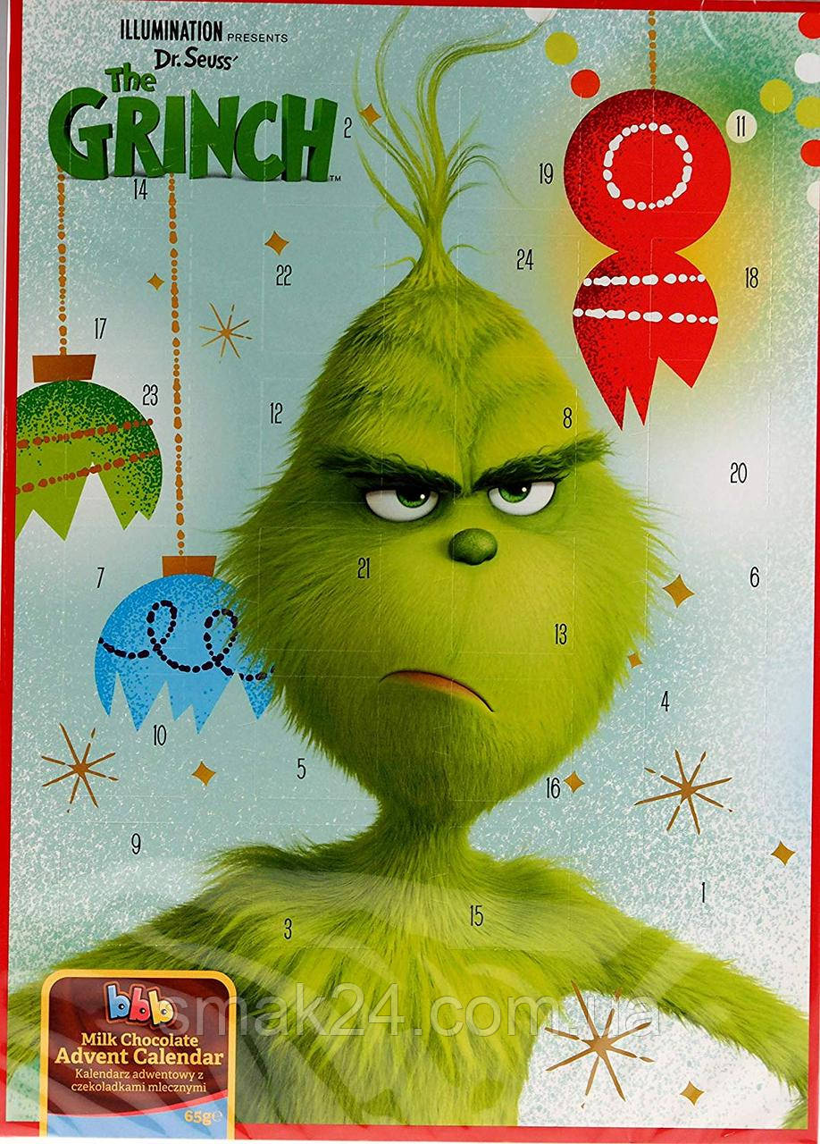 Шоколадний адвент календар Grinch 65г Великобританія