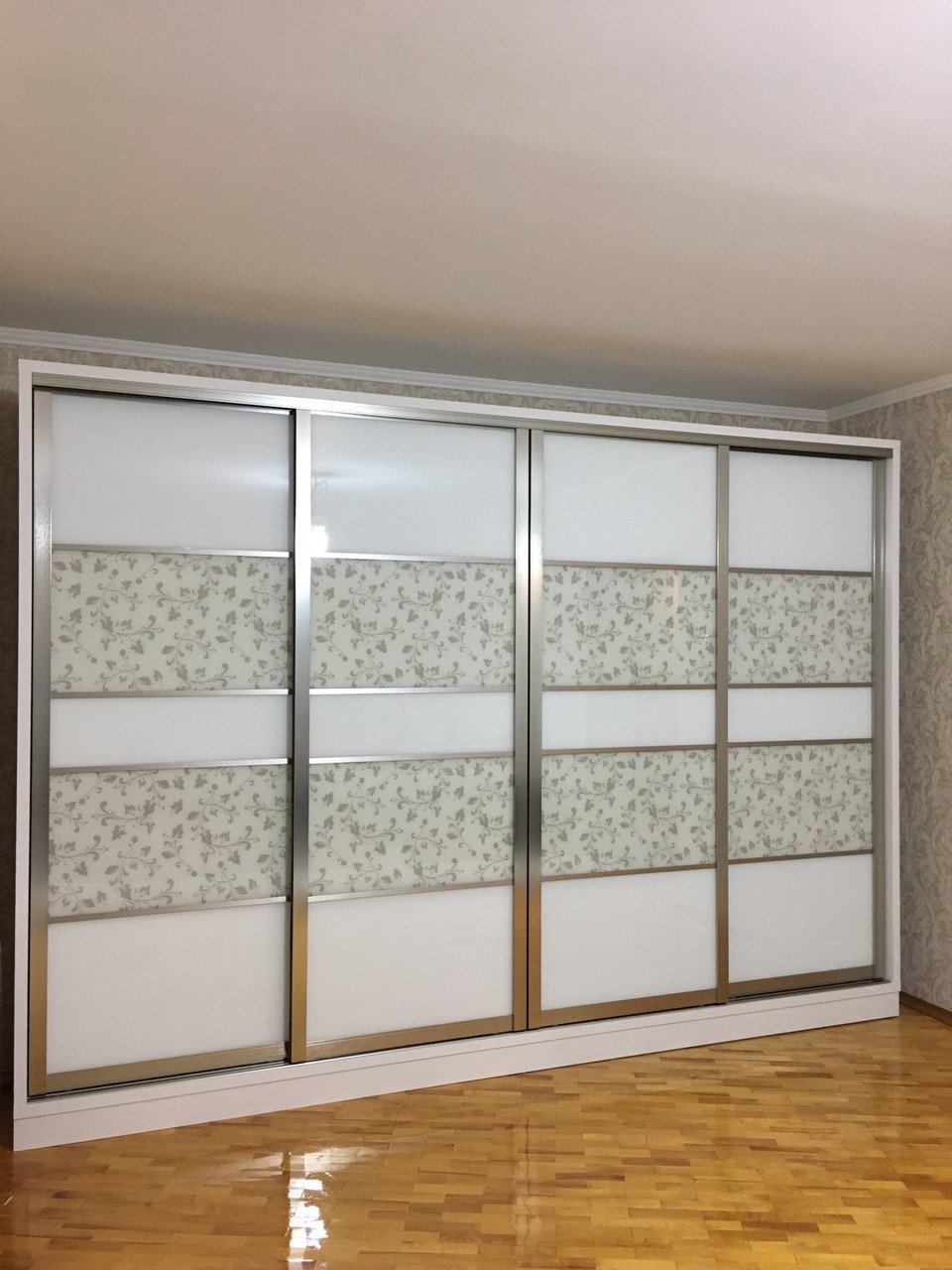 Шафа купе cleaf профіль браш нікель квадро