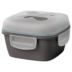 Контейнер для салату IKEA BLANDNING сірий 17x17x11 см 103.402.97