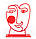 Тримач для книг Red Art Face (червоний), фото 4