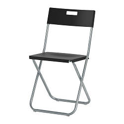 Стілець складний IKEA GUNDE чорний 002.177.97