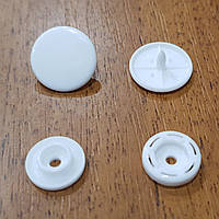Кнопка пластикова 12 мм Біла (50шт.)