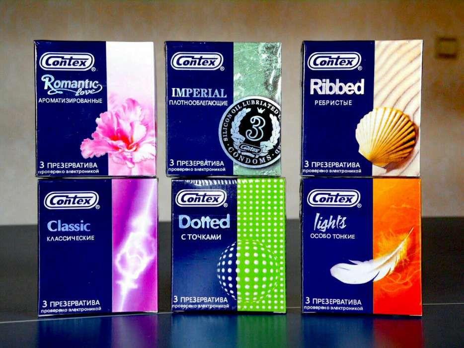 Презервативи. Contex 1 блок 12 пачок по 3 штуки (36 штук) мікс 4-6 видів