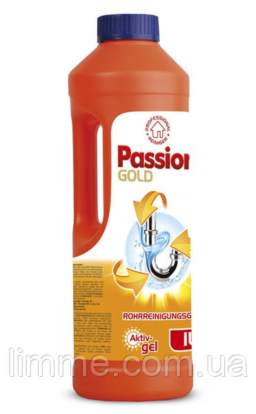 Гель для прочищення водостічних і каналізаційних труб Passion Gold Rohrreinigungsgel 1 л.