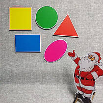 Набір простих фігур на магнітах для дошки