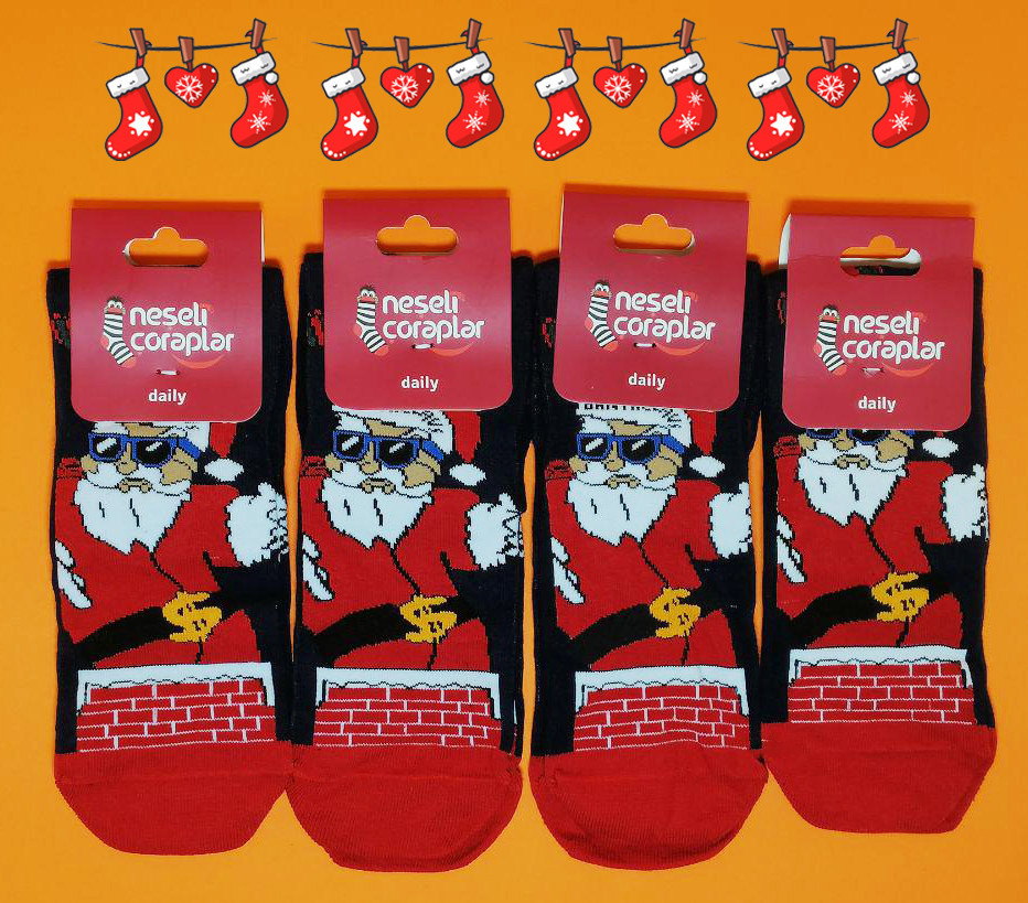 Шкарпетки новорічні демісезонні Neseli Coraplar 5984 Туреччина one size (37-43р) НМД-0510509, фото 1