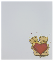 Бумага с липким слоем, стикер "Медвежата с Сердцем" 30 листов AS-0523, Р-0119