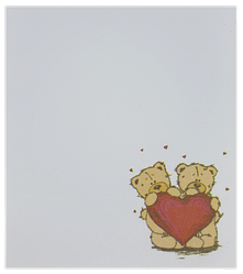 Папір із липким шаром, стикер "Ведмежата з Серцем" 30 аркушів AS-0523, Р-0119