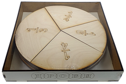 Дроби навчальні від 1 до 6 частин d = 20 см на магнітах із фанери AS-7109, О-00016