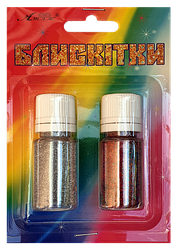 Блискітки (Глітер) Набір No 26 - 7 г (2 шт.) - Срібло Гол + Мікс AS-2226, А-996