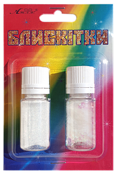 Блискітки (Глітер) Набір No 24-7 г + 3 г (2 шт.) — Білий Гол + Різнобарвний AS-2224, А-994