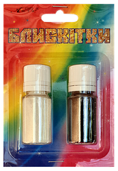 Блискітки (Глітер) Набір No 25 - 7 г (2 шт.) - Білий + Чорний AS-2225, А-995