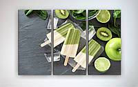 Модульна картина на полотні "Морозивне та манго" 90 х 60 см