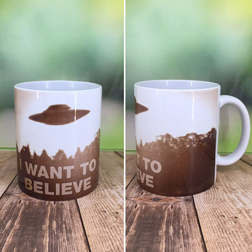 Друк на чашках,Чашка "I want to believe"
