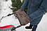 Муфта рукавички відрядна, на коляску / санки, для рук, рожевий фліс, іменна Аліса (колір - коричневий матовий), фото 5