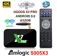 TV-Приставка Ugoos X3 Pro 4/32GB S905X3 (Android Smart TV BOX, Андроид Смарт ТВ Приставка, Андроїд тв бокс)