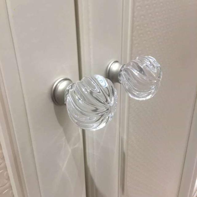 Ручка кнопка мебельная с кристаллом