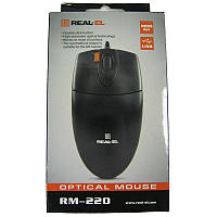 Компьютерная мышка REAL-EL RM-220 black, USB