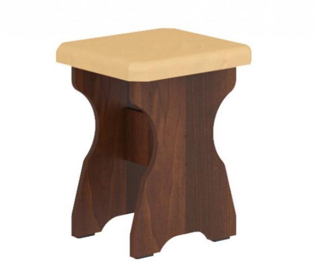 Табурет-1 кухонный ДСП лесной орех+винил кофе Табурет-1 кухонный ДСП лесной орех+винил кофе