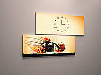 Модульна картина настінний годинник полотна 90 х 60 см