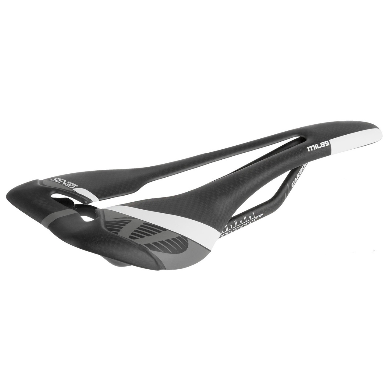 Сідло Velo Senso Sport Carbon чорний з білим (st-023)