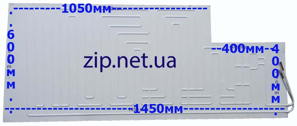 Випарник для ларів 1450*600*400 мм. 2-ва патрубка