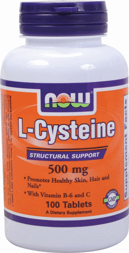 Цистеїн Now Foods L-Cysteine 500 mg 100 Tabs, фото 1