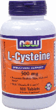Цистеїн Now Foods L-Cysteine 500 mg 100 Tabs