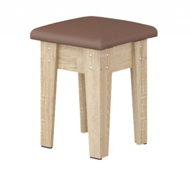 Табурет 4 кухонный ДСП дуб сонома+винил коричневый Табурет 4 кухонный ДСП дуб сонома+винил коричневый