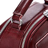 Сумка шкіряна жіноча стильна. Сумочка з натуральної шкіри (чорна), фото 7