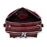 Сумка шкіряна жіноча стильна. Сумочка з натуральної шкіри (чорна), фото 10